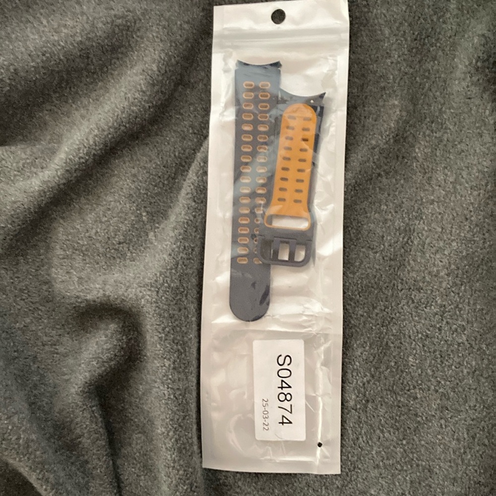Stylish Gray and Orange Watch Band
